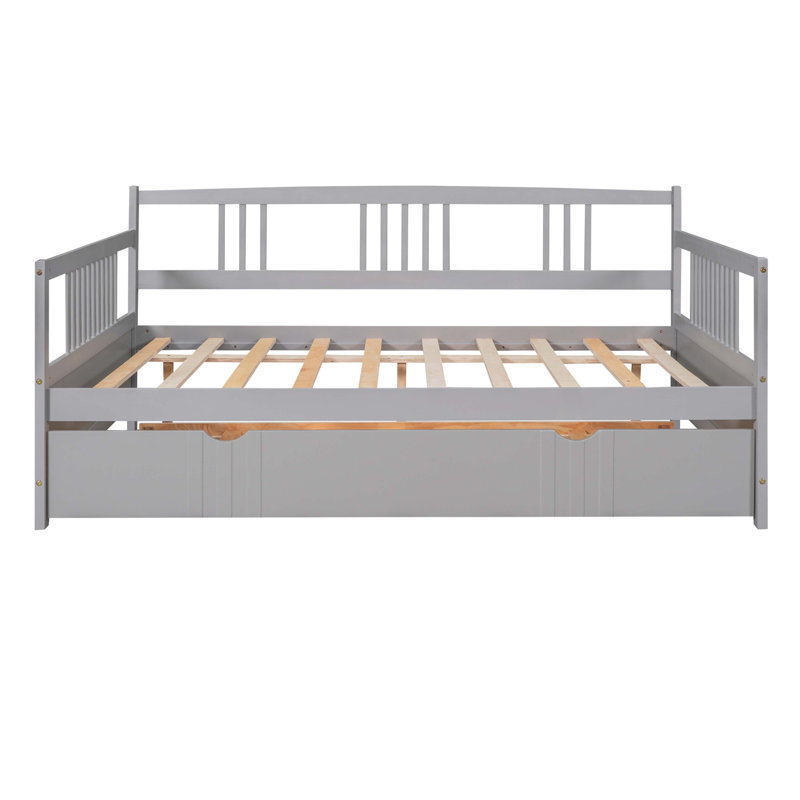Versatile Dual-Use Daybed with Sturdy Construction for Relaxation and Space Saving, Grey