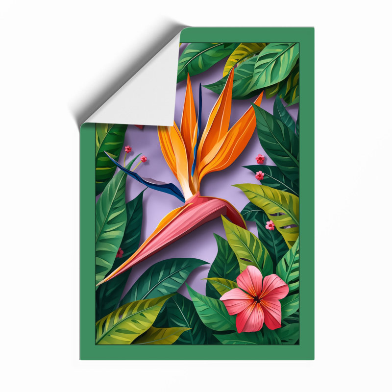 Exotic Bird of Paradise Botanical - Framed Print, A3 - 42.0 x 29.7 cm, Unframed