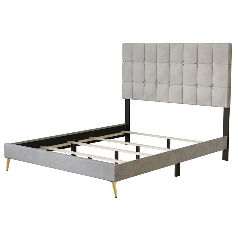 Etta Avenue™ Xiomara Upholstered Standard Bed & Reviews | Wayfair