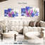 Ensemble de 4 fleurs abstraites sur toile-204860205