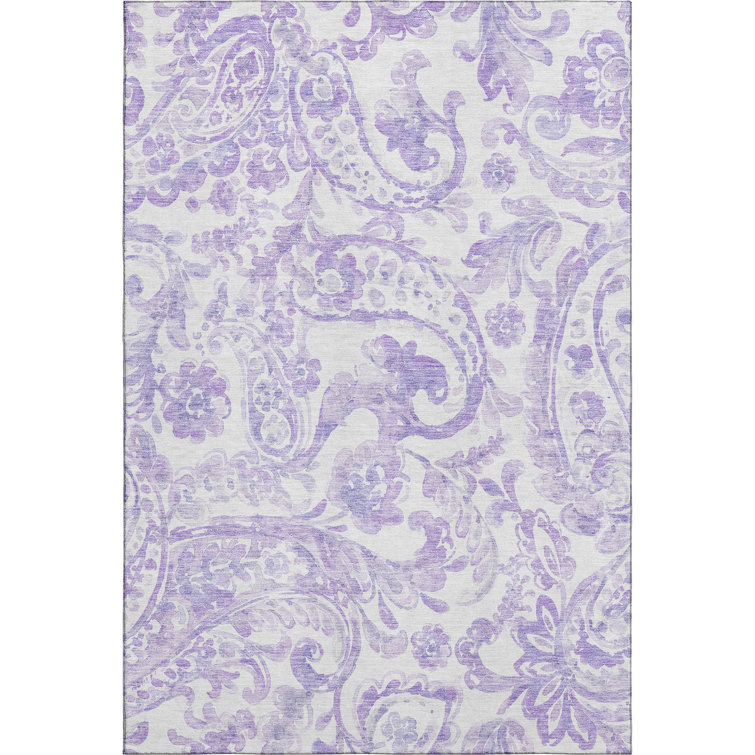Premium Machine Washable Prisco Lavender Rug