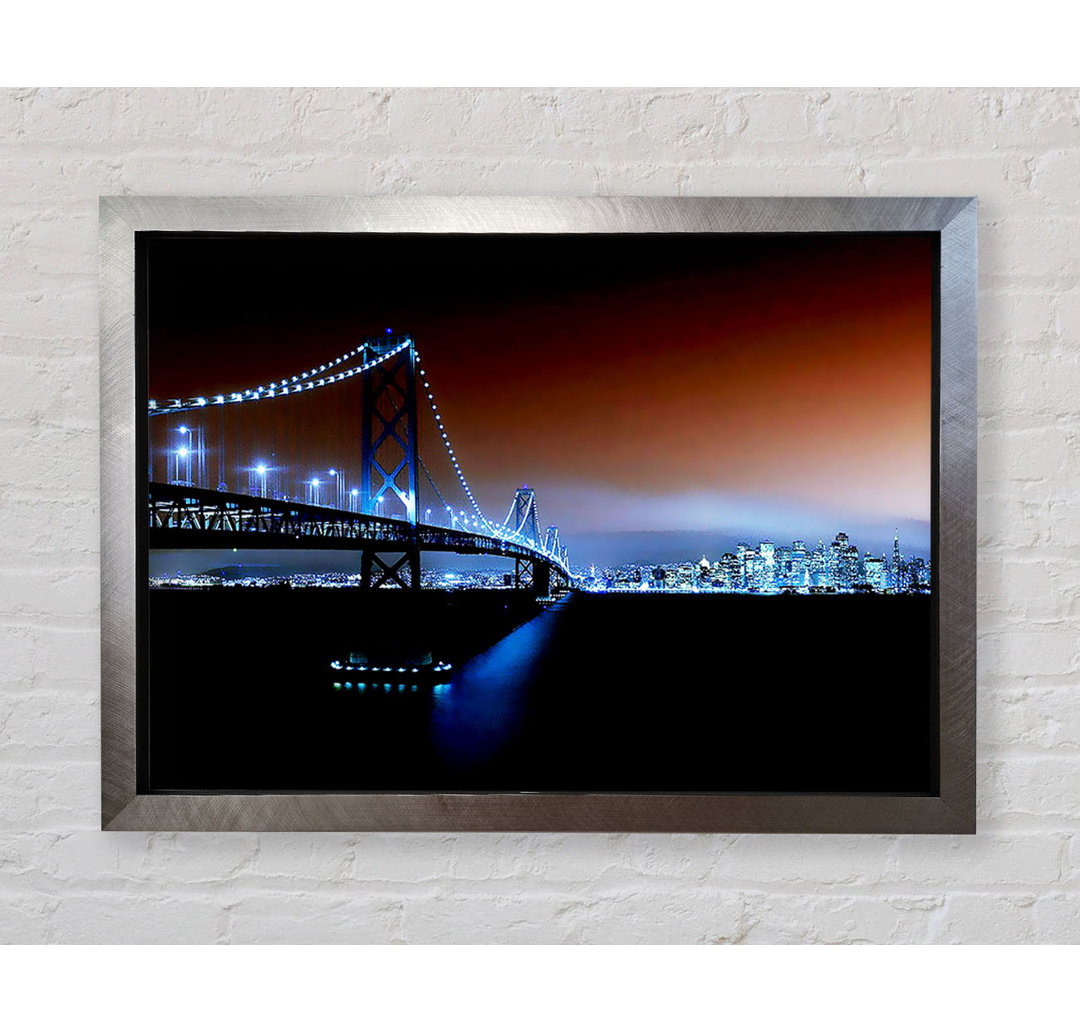 New York City Brooklyn Bridge City Skyline - Einzelner Bilderrahmen Kunstdrucke