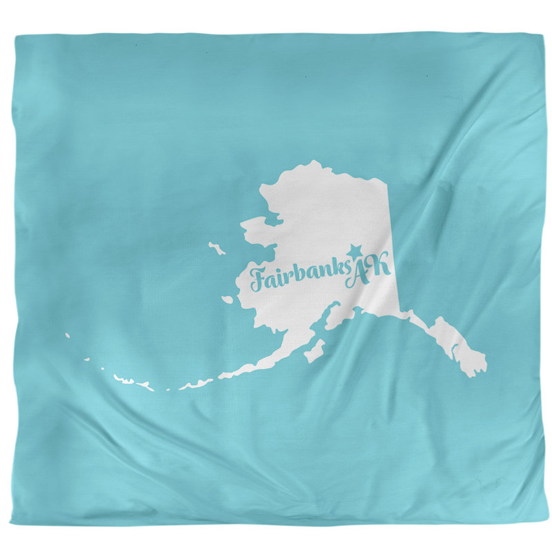 Housse de couette alaska Fairbanks, Housse de couette pour très grand lit, Bleu sarcelle
