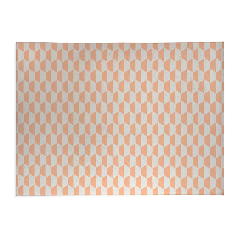 Tapis de bureau léger Hex, L 3 pi x L 2 pi, Pêche
