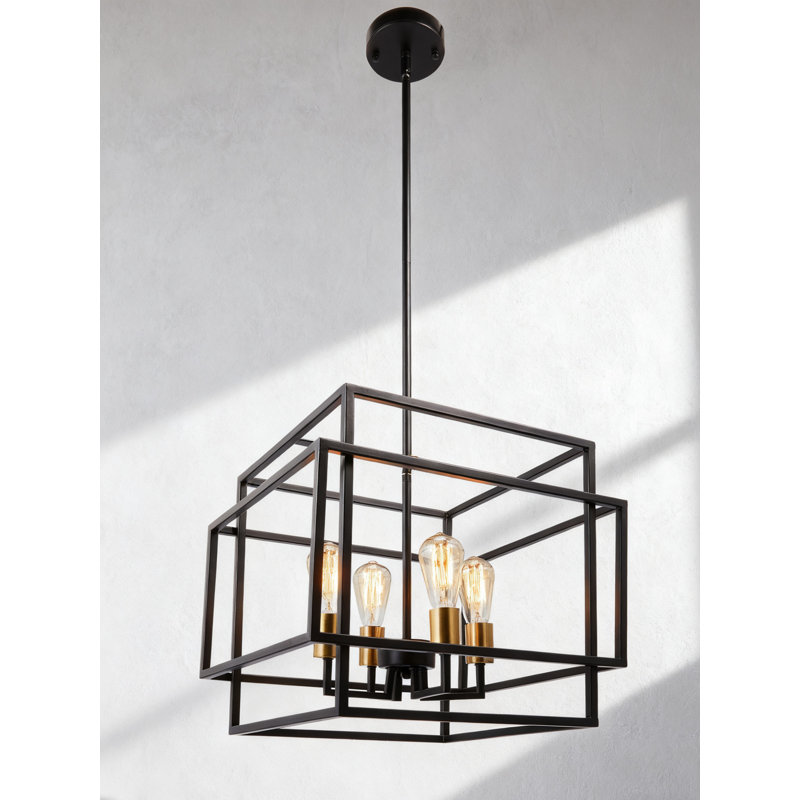 Botho 4 - Light Dimmable Lantern Square / Rectangle Chandelier