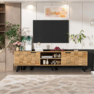 Unfinished TV Stand for TVs up to 60" with Fireplace Included