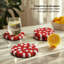 Ensemble de 4 sous-verres ronds MODWOOL (rouges canadiens)-938868523