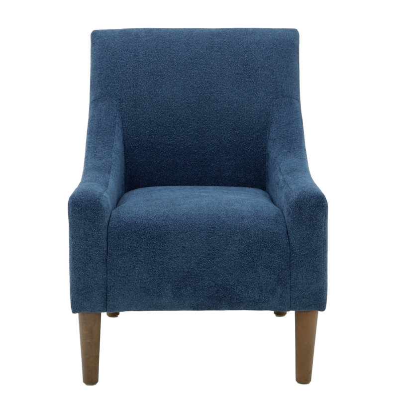 Shea Fabric Upholstered Armchair, Blue Polyester Blend