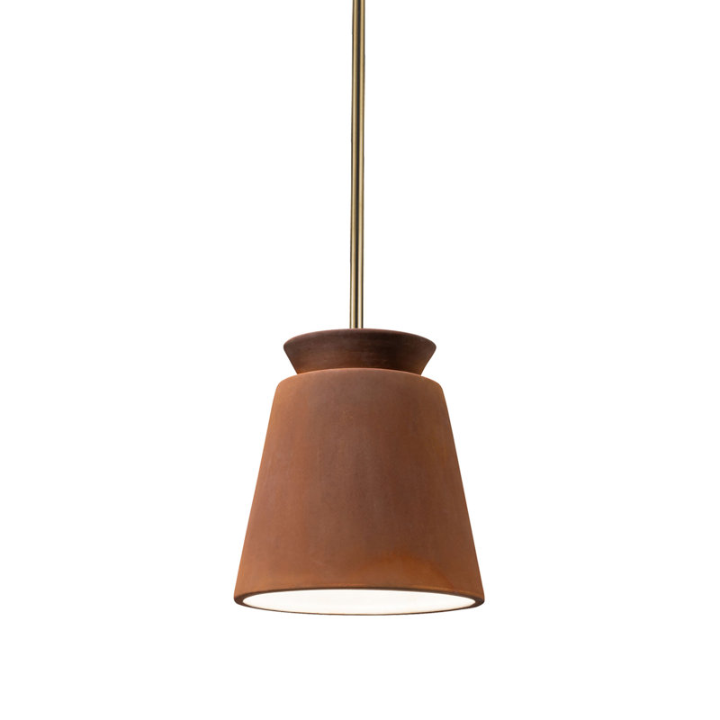 Luminaire suspendu en forme de dôme à 1 lumière Radiance, Laiton antique, Cuivre antique, Incandescente (non incluse)