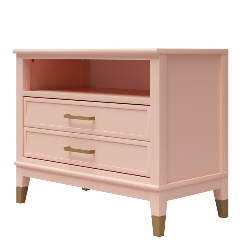 Wespi 1 Drawer Bedside Table, Pink