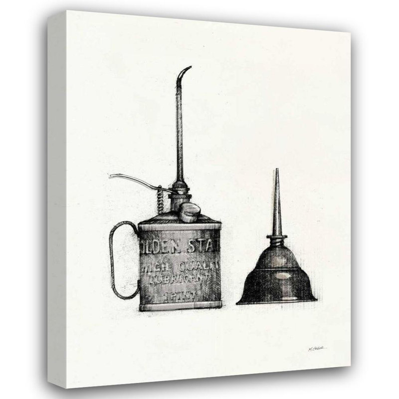 17 Storeys Schick, Mike Gallery Wrapped Canvas Art Titled: Oil Cans with Colour Crop