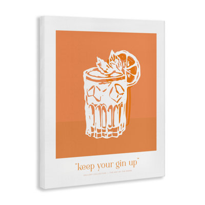 Keep Your Gin Up Canvas, design by Lettered and Lined