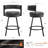 Ayala Swivel Low Back Industrial Upholstered 26.6" H Counter Stool with Steel Frame-2038694779