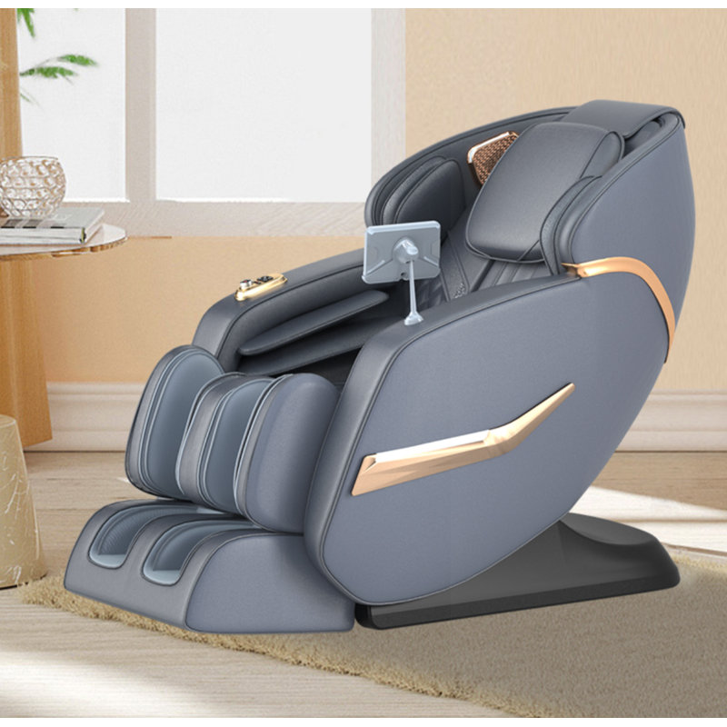 Fauteuil de massage inclinable électrique en similicuir