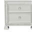 Glamour Modern Design Table de chevet 1pc avec 2 tiroirs, boutons en faux cristal, finition argentée