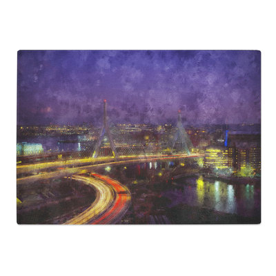 Massachusetts Boston Skyline Painting Chopping Board