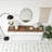 3-Drawer Console Table Sofa Foyer Table with Storage Shelf-1005568071