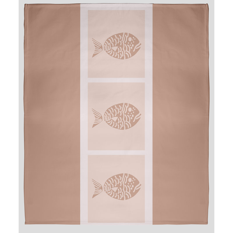 Couverture polaire Fish Chips, L 30 po x L 40 po, Mauve