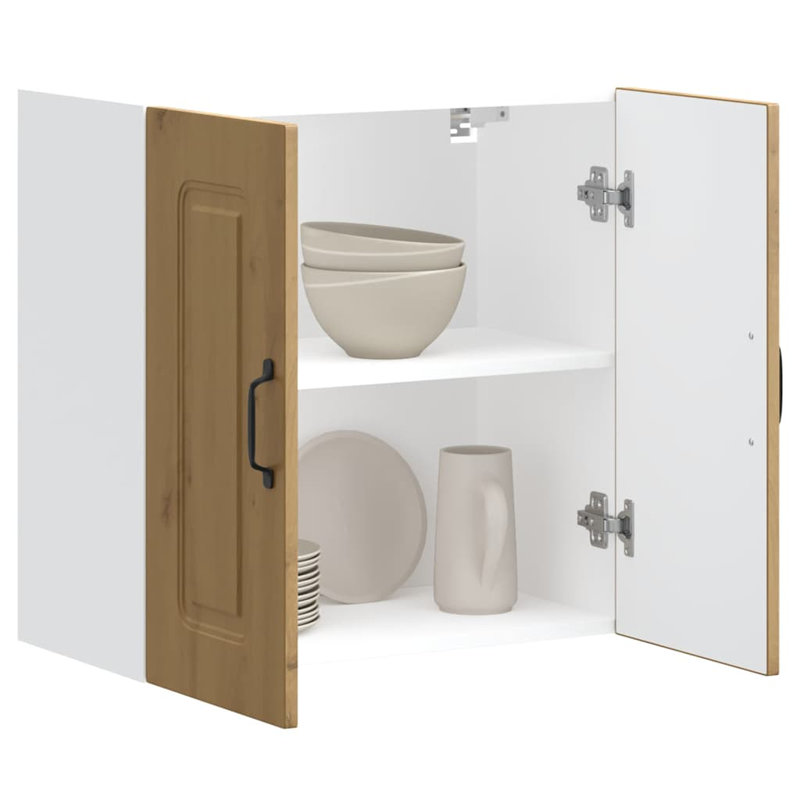 Kitchen Wall Cabinet Kalmar Engineered Wood, Artisan Oak, 60cm H x 60cm W x 31cm D