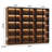 Combination Bookcase With Glass Doors And Led Lights, Display Cabin With 5-tier Shelveset-151890701-144561871