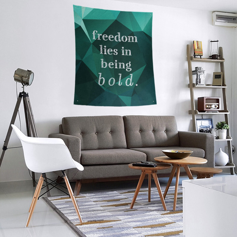 Tapisserie en polyester en faux gemme, H 27,5 po x l 37,5 po, Émeraude