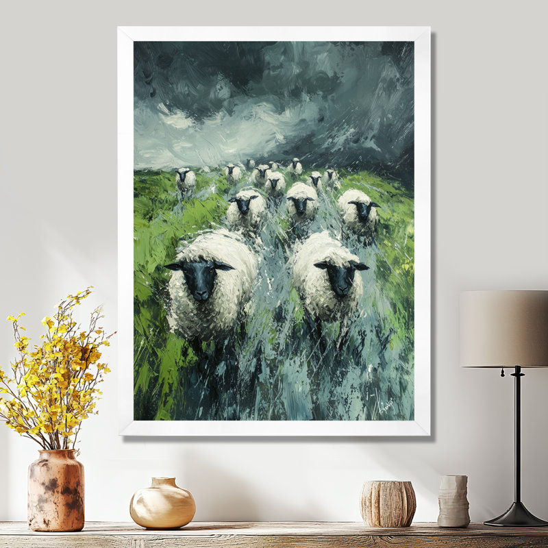 Dreanna - animaux, art mural, H 20 po x l 12 po, Reproduction encadrée d'une seule photo, Blanc