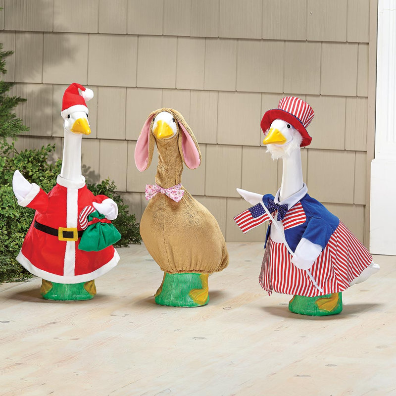 Large Goose and 3 pc Holiday Outfit Bundle