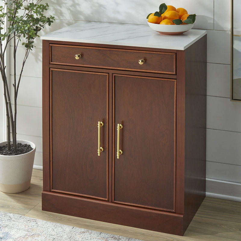 Tavais 2-Door Rectangle Accent Cabinet, Walnut