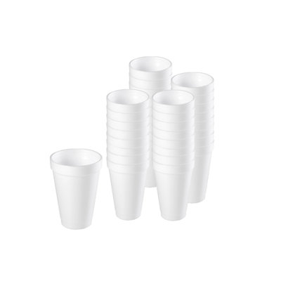  10 Oz White Insulated Foam Drinking Cup Single Use Disposable For Drinks Water Coffee Tea Juice Soda Espresso Latte Cooler Cups (300)