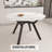 47-63 " extendable white circular dining table, 4-6 person kitchen dining table, modern coffee table with MDF tabletop and legs, suitable for kitchen&home