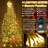 350Leds Waterfall Christmas Tree String Lights With Moon Star Topper-1386811835