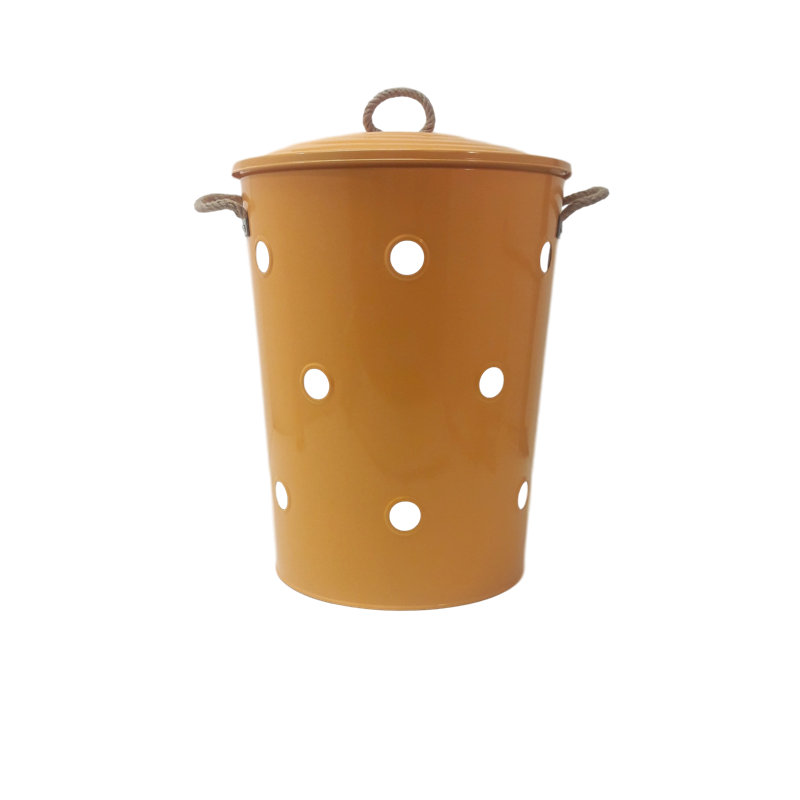 Metal Laundry Hamper with Handles, Saffron