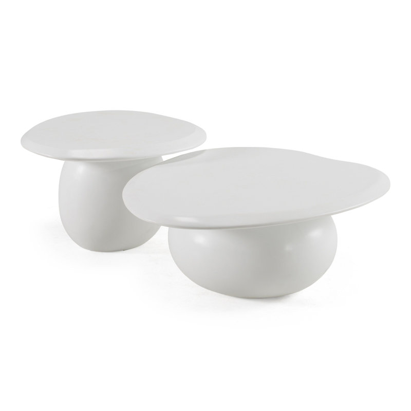 Ensemble de tables basses Kalvin - Modern Ivory