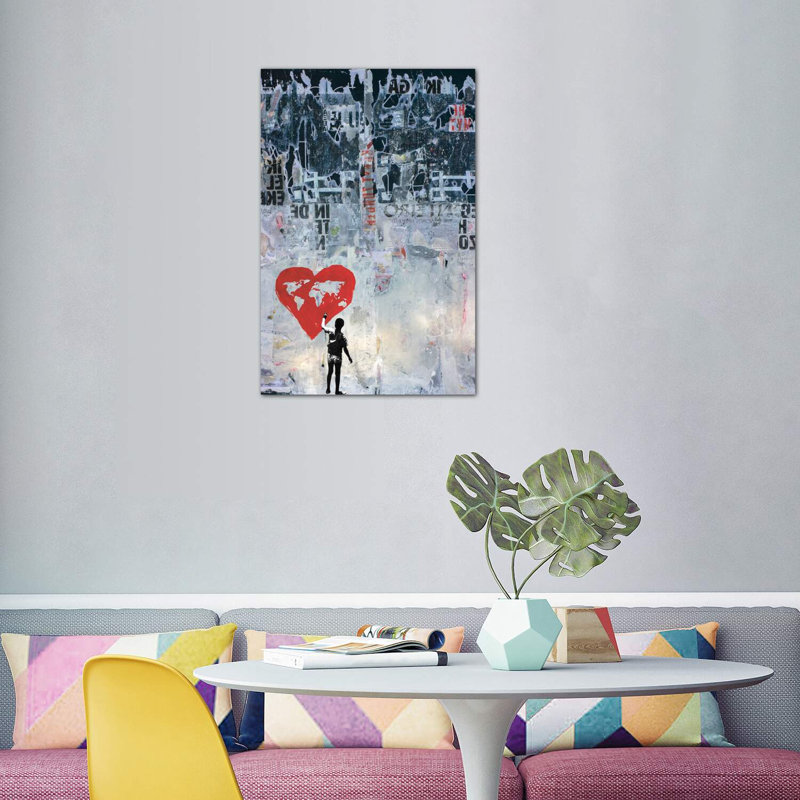 «Wild World» - Impression, H 32 po x l 48 po x 1,5 po, Toile tendue