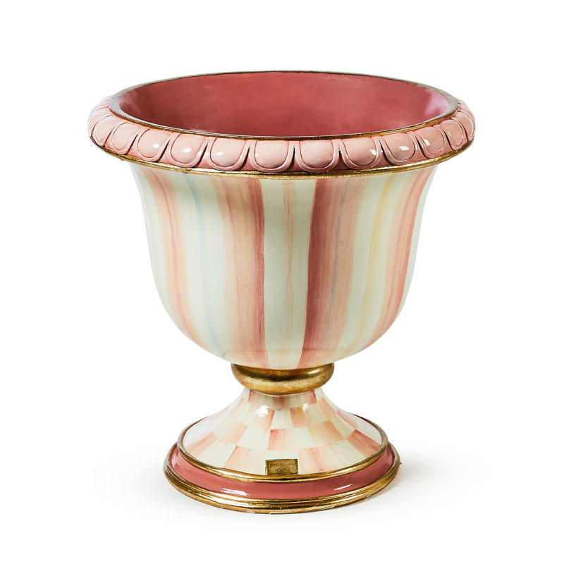 Rosy Stripe Tabletop Urn