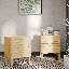 Table de chevet 19,7 po avec tiroirs en bois massif-107078682