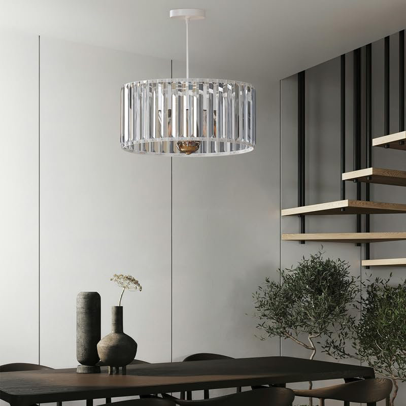 Drum Lamp Shade, 20cm, White