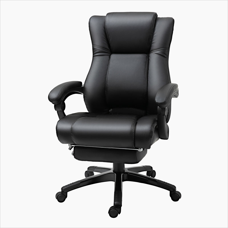 Black High Back Leather Swivel Executive Office Chair