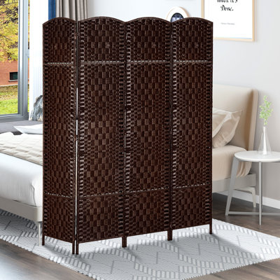 Paravent brun de 6 pi de hauteur. Écran d'intimité artistique avec fonctionnalité portable. Idéal pour les espaces compacts. Petites pièces