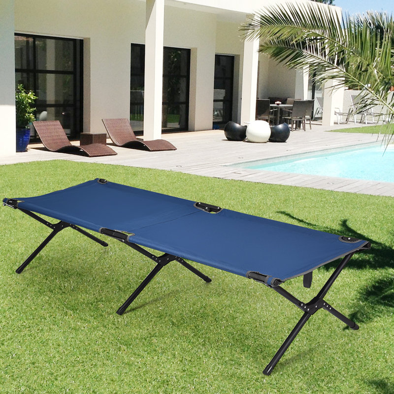 Aahron 67 cm Long Single Chaise, Blue