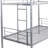 Silver Metal Bunk Bed With Trundle - And Reliable Modern Frame Construction-1219448989