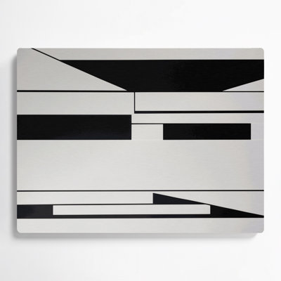 Minimalisme 7, art mural gris en métal