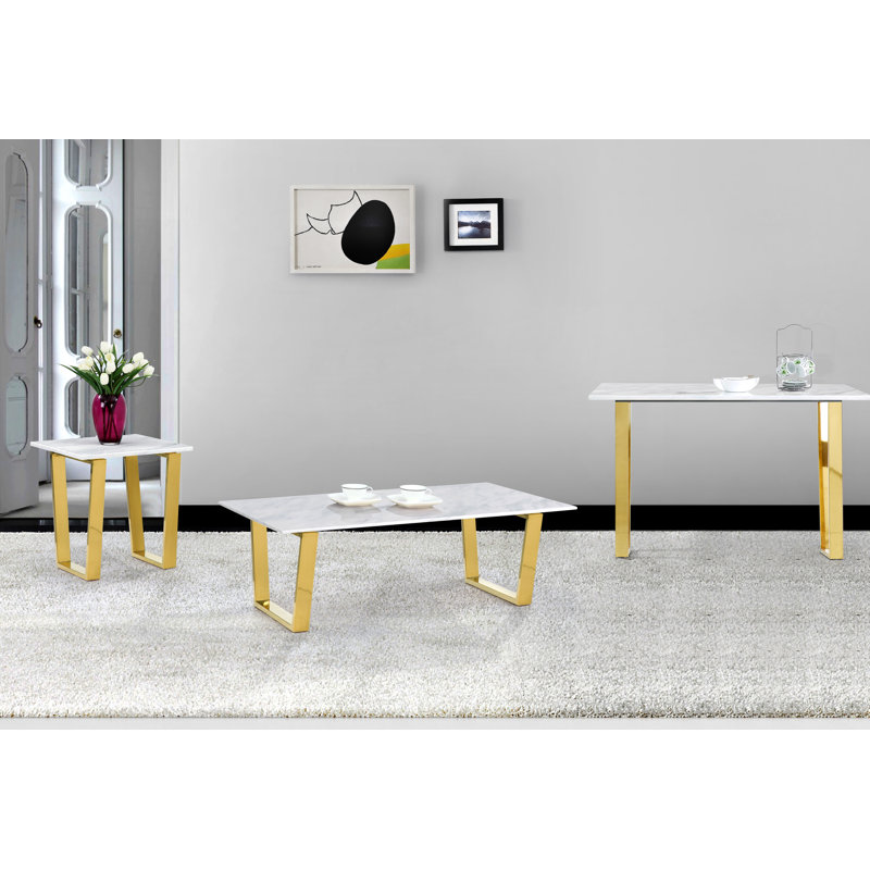 Table basse Cameron Honeoye, Doré
