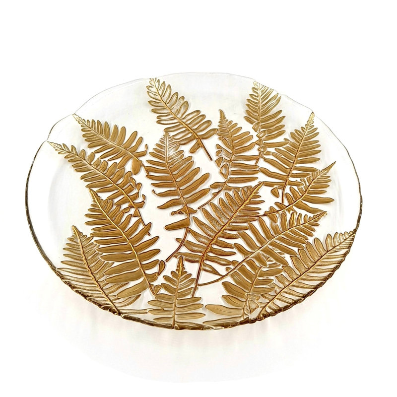Glass Floral Charger