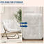 Chaise longue pliable en fourrure de lapin avec structure en métal, blanc-1491458950