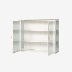 Latitude Run® Rialey Glass Wall Bathroom Cabinet & Reviews | Wayfair