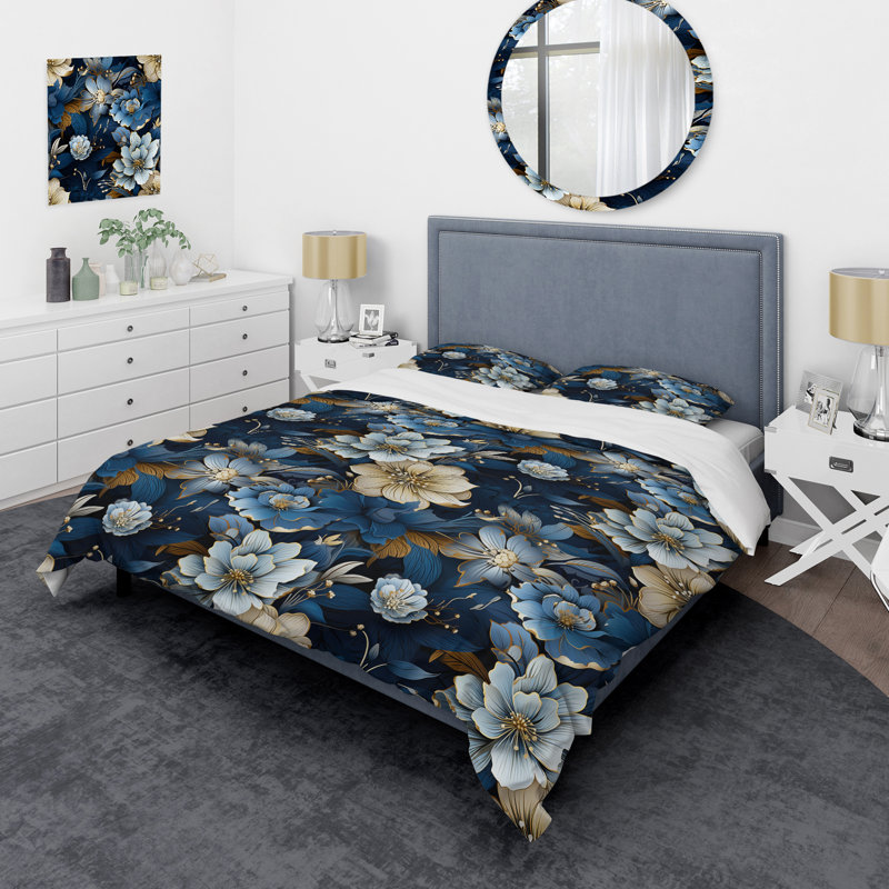 Literie florale et tropicale, Housse de couette simple + 1 taie décorative stan