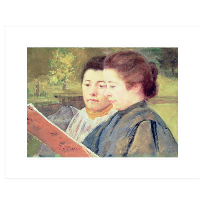 «Femmes lisant» par Mary Cassatt, impression giclée sur cadre, H 17,41 po x l 21,75 po