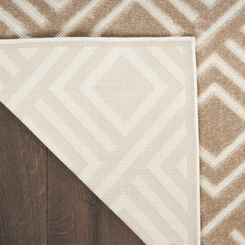 Tapis d'intérieur moderne brun Ebern Designs Garp, Rectangle 7 pi 10 po x 9 pi 10 po