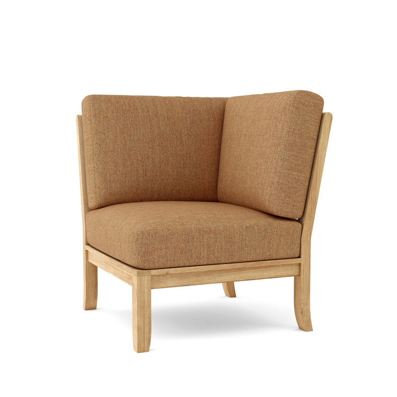 Natsepa Outdoor Teak Corner Wedge Lounge Chair